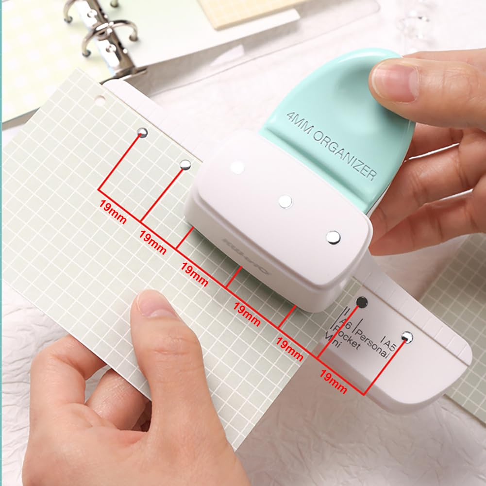 KW-triO 3 Hole Paper Punch 4MM Diameter Hole Puncher