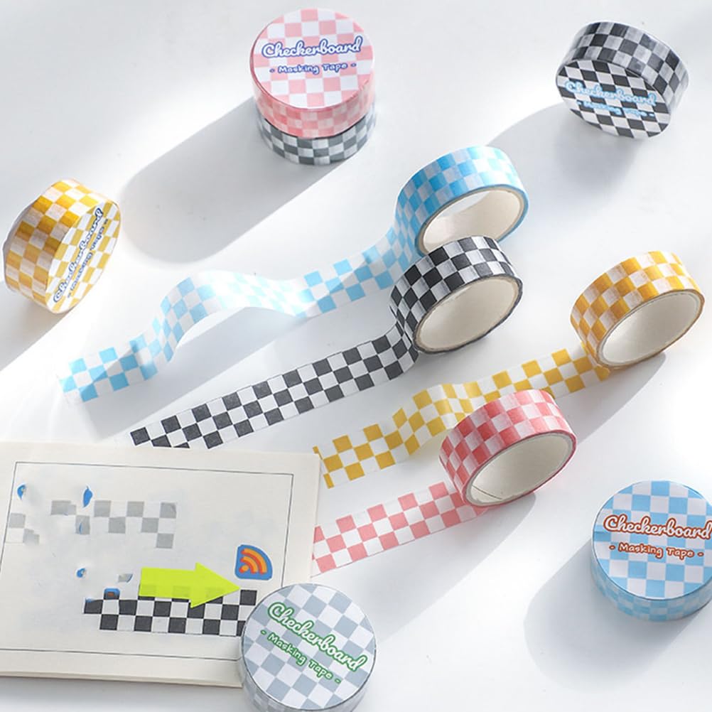 6 Rolls Checkerboard Washi Tape