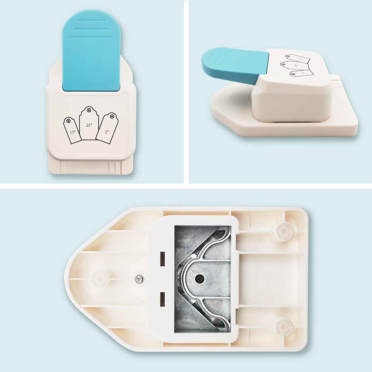 3in1 Craft Tag Paper Punch 1,5/2/2,5 tum