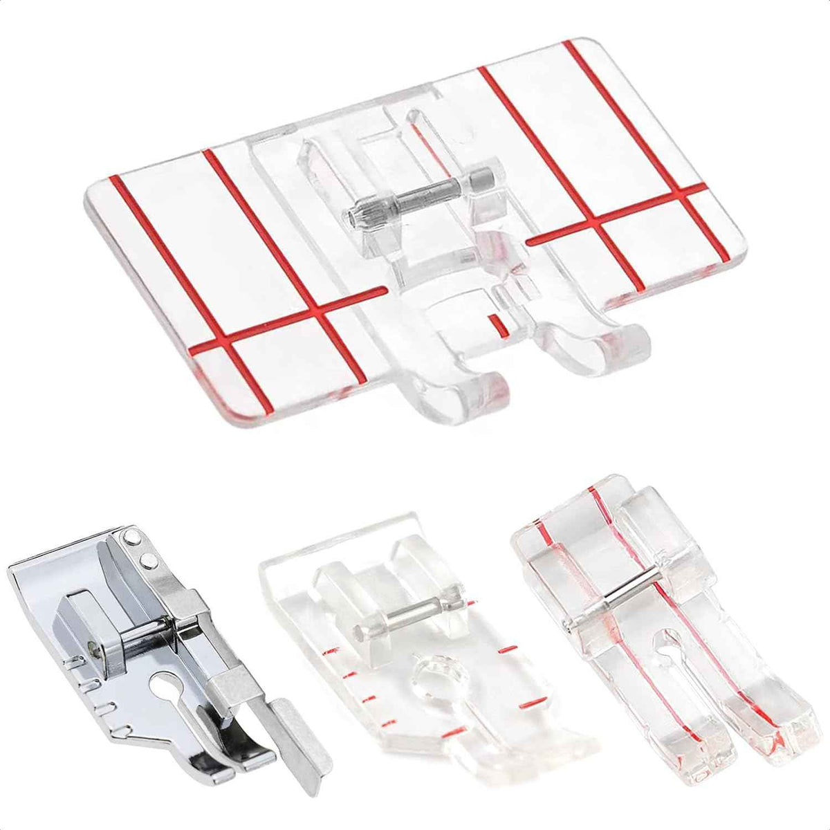 4 Pieces 1/4" (Quarter Inch) Sewing Machine Presser Foot
