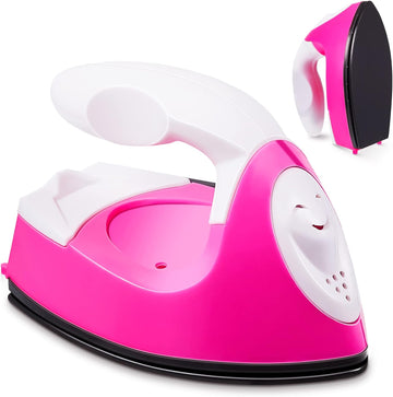 Mini Craft Heat Press Small Iron with Charging Base for Kids Red