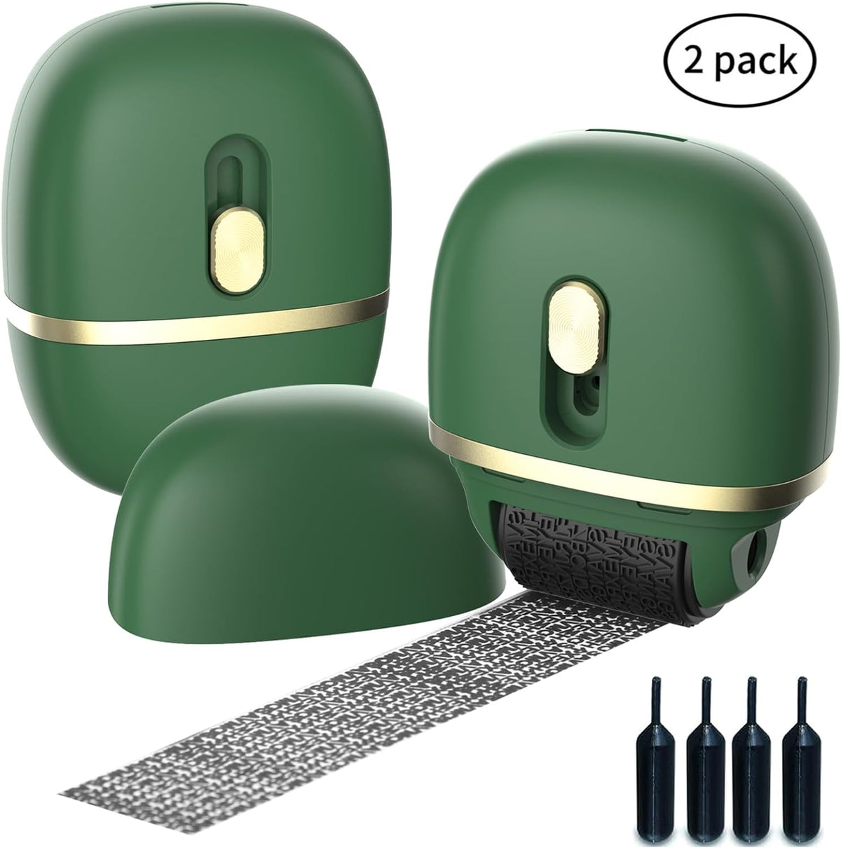 Identity Protection Roller Stamps 2 Pack Green
