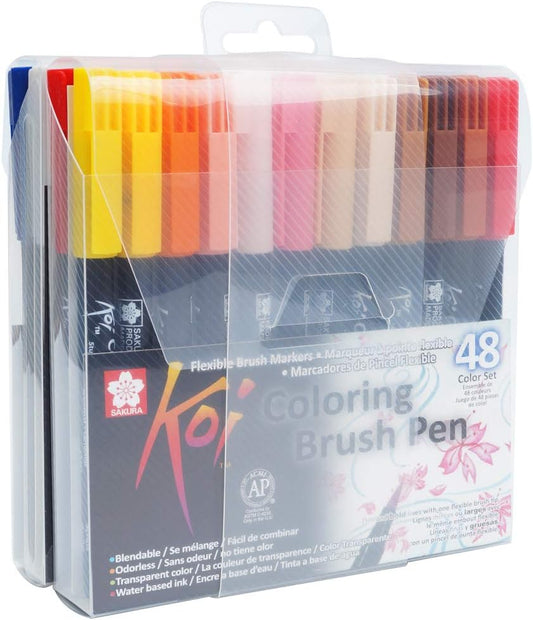 SAKURA Koi Coloring Brush Pen Set 48 Farbstifte