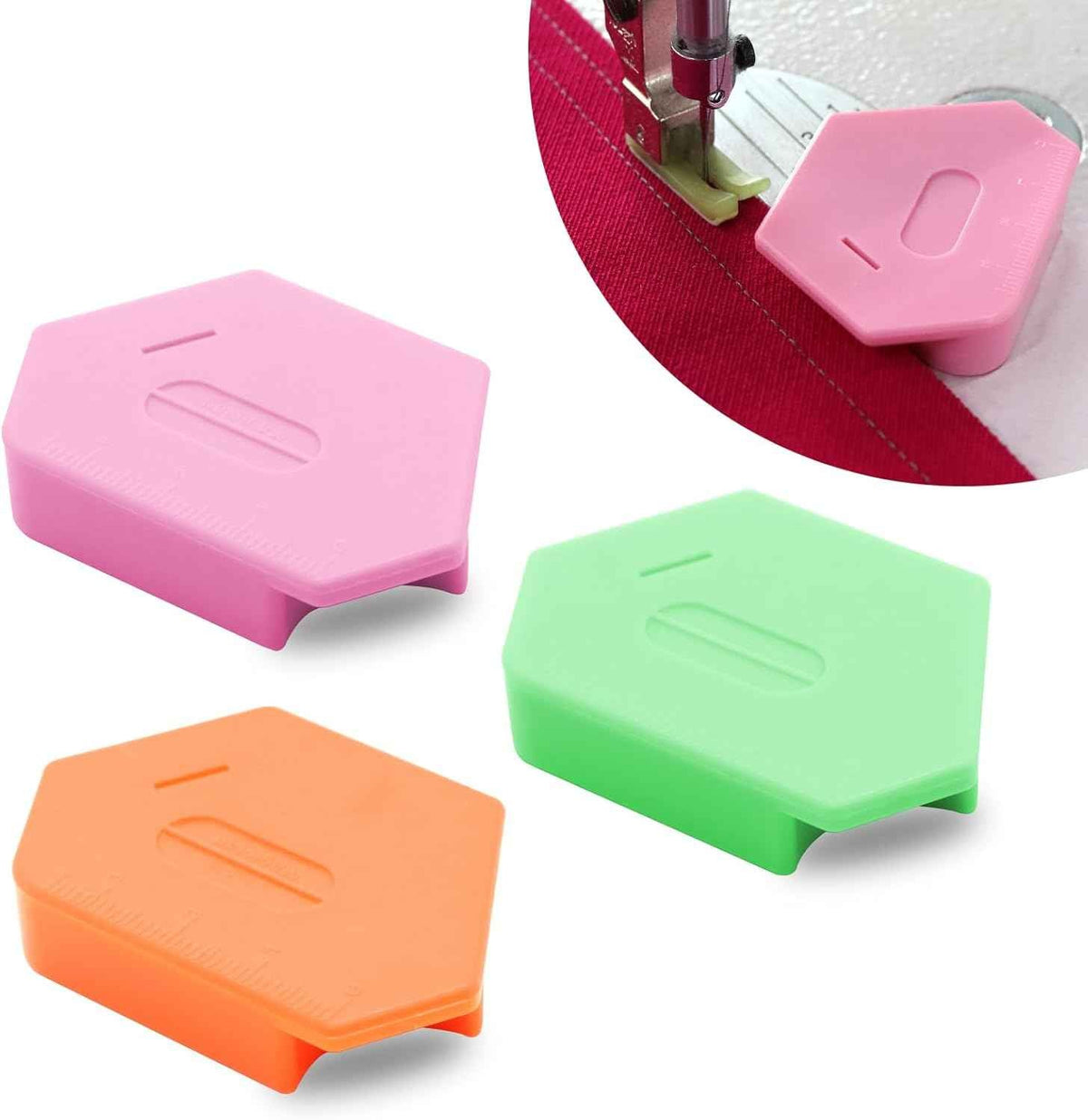 3PCS Magnetic Seam Guide with Scale for Sewing Machine