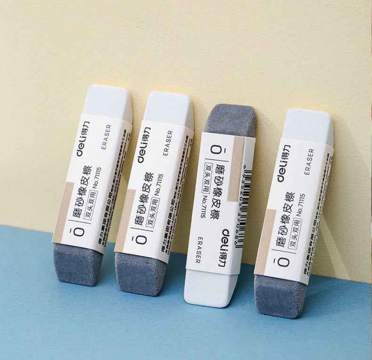 DELI 71115 Sand- und Gummiradierer für Tinte und Bleistift, 4er-Pack