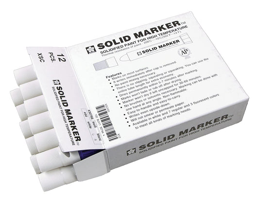SAKURA Solid Marker, Permanentmarker-Farbstifte, 12er-Pack, Weiß