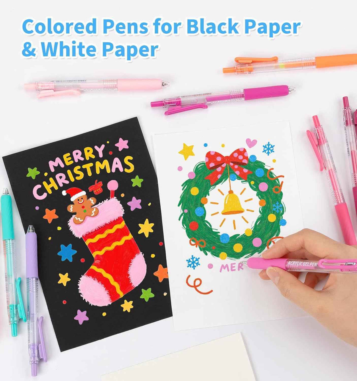 Languo 36 Colors Retractable Gel Pens 0.7mm for Coloring Drawing
