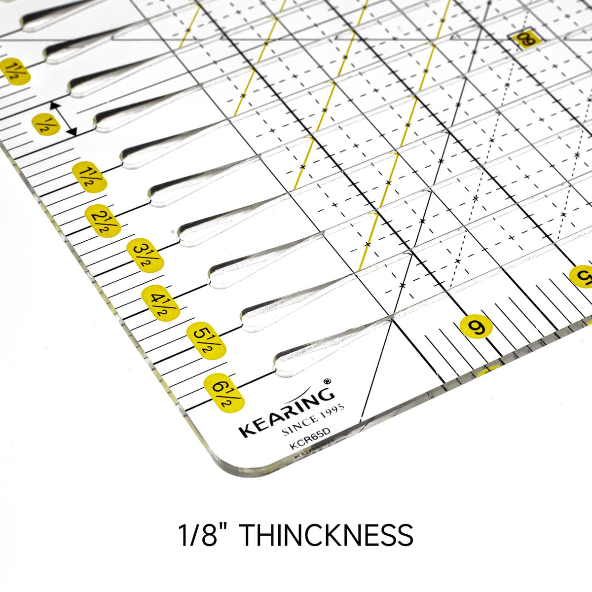 Slotted Quilting Ruler Stripology Acrylic for Fabric Cutting 6.5 Inch