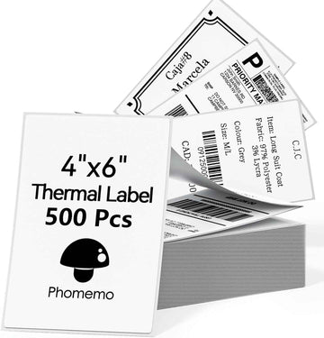 Phomemo 4x6 inch thermisch direct verzendlabel, waaiergevouwen 500 labels