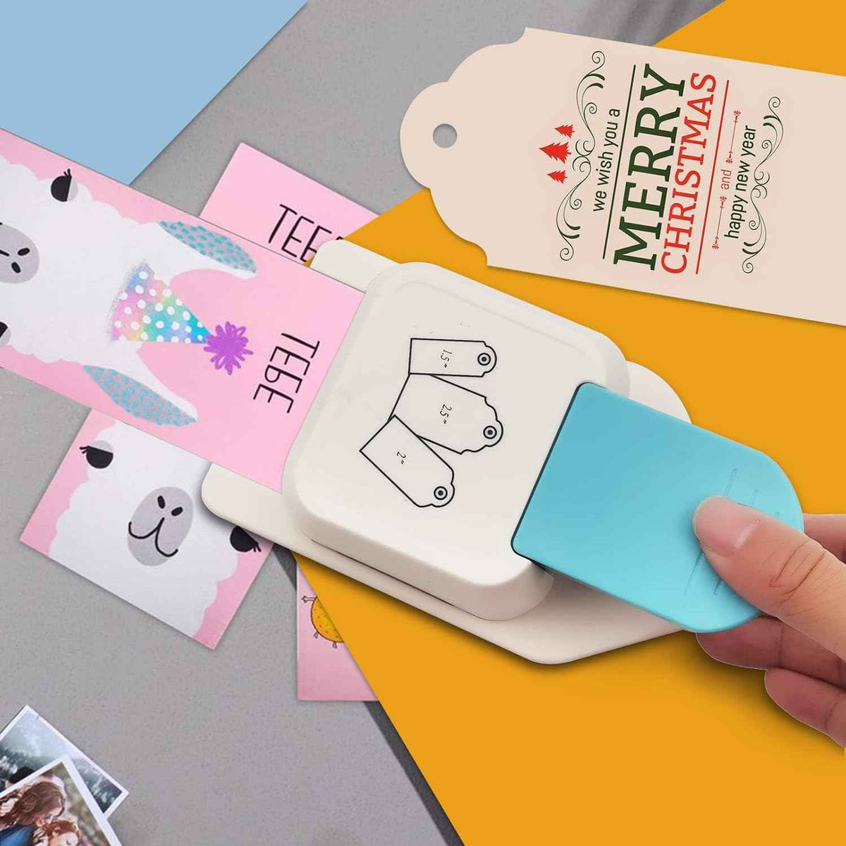 3in1 Craft Tag Paper Punch 1,5/2/2,5 tum
