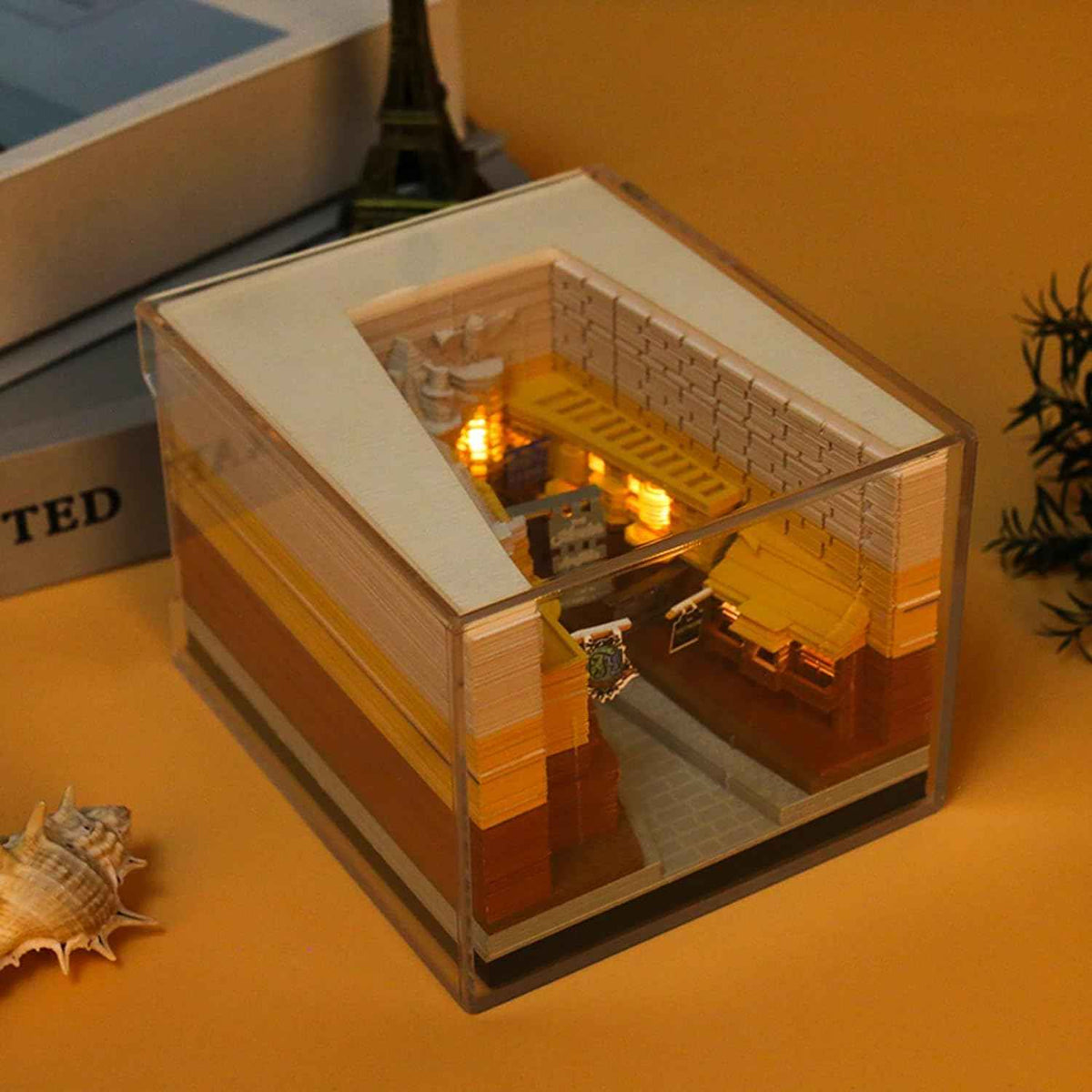 2024 Time Piece Diagonal Alley 3D-Kalender-Notizblock mit LED-Leuchten
