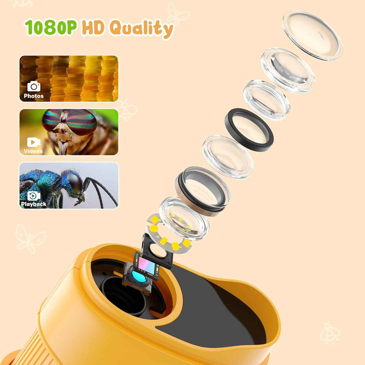1000X Handheld Digital Microscope for Kids