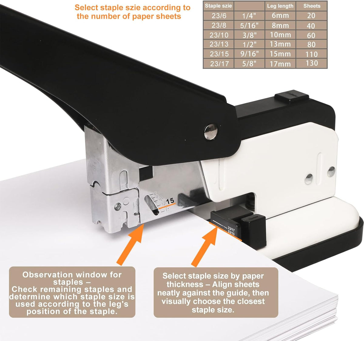 KW-Trio Heavy Duty Stapler – 130 Sheets High Capacity