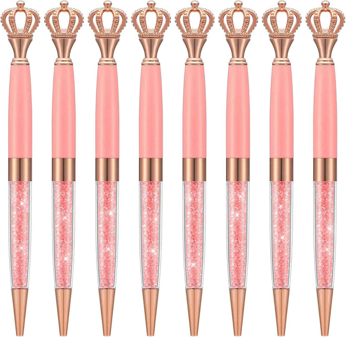 8-delige Crystal Crown-balpenset voor dames, kinderen, meisjes