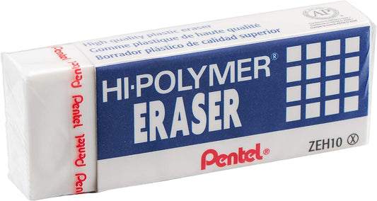 Pentel Hi-Polymer Block-Radiergummi, groß, 4er-Pack Radiergummis