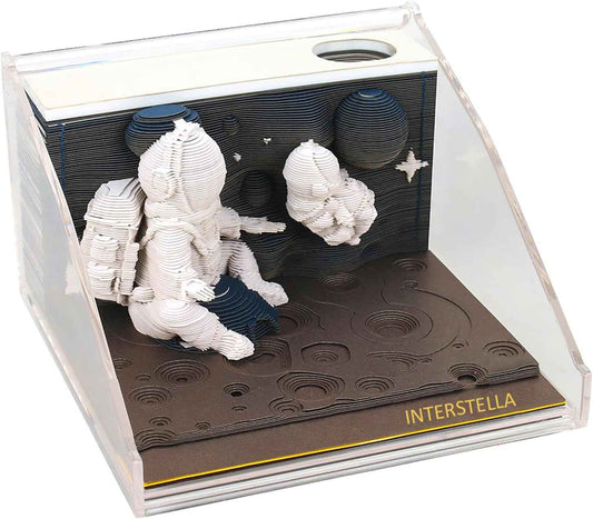 Notatnik papierowy astronautów Bloki 3D z uchwytem na długopis
