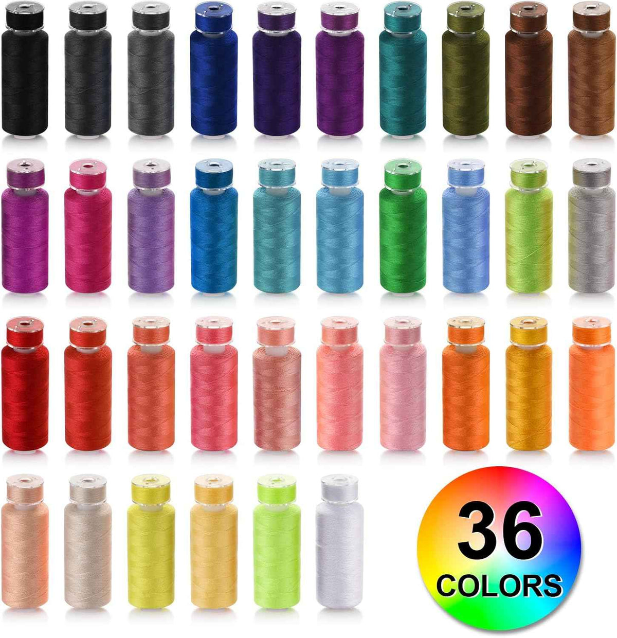 72pcs Sewing Thread kit, 36 Colors Sewing Machine Threads
