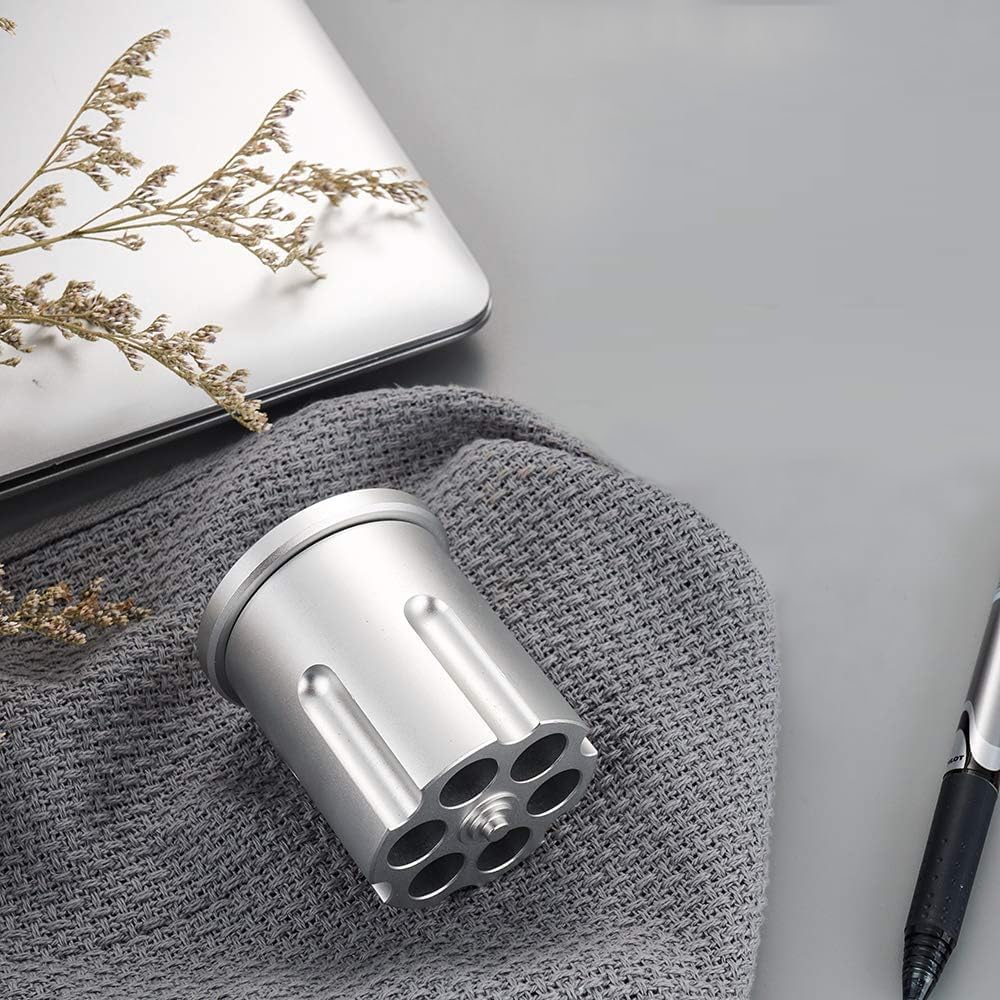 Aluminum Rotating Revolver Pen Holder with 6 Holes