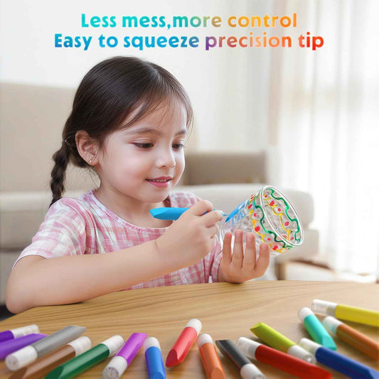 48Pcs Suncatcher Paint Pens for Kids Stained Glass Window 24 Color