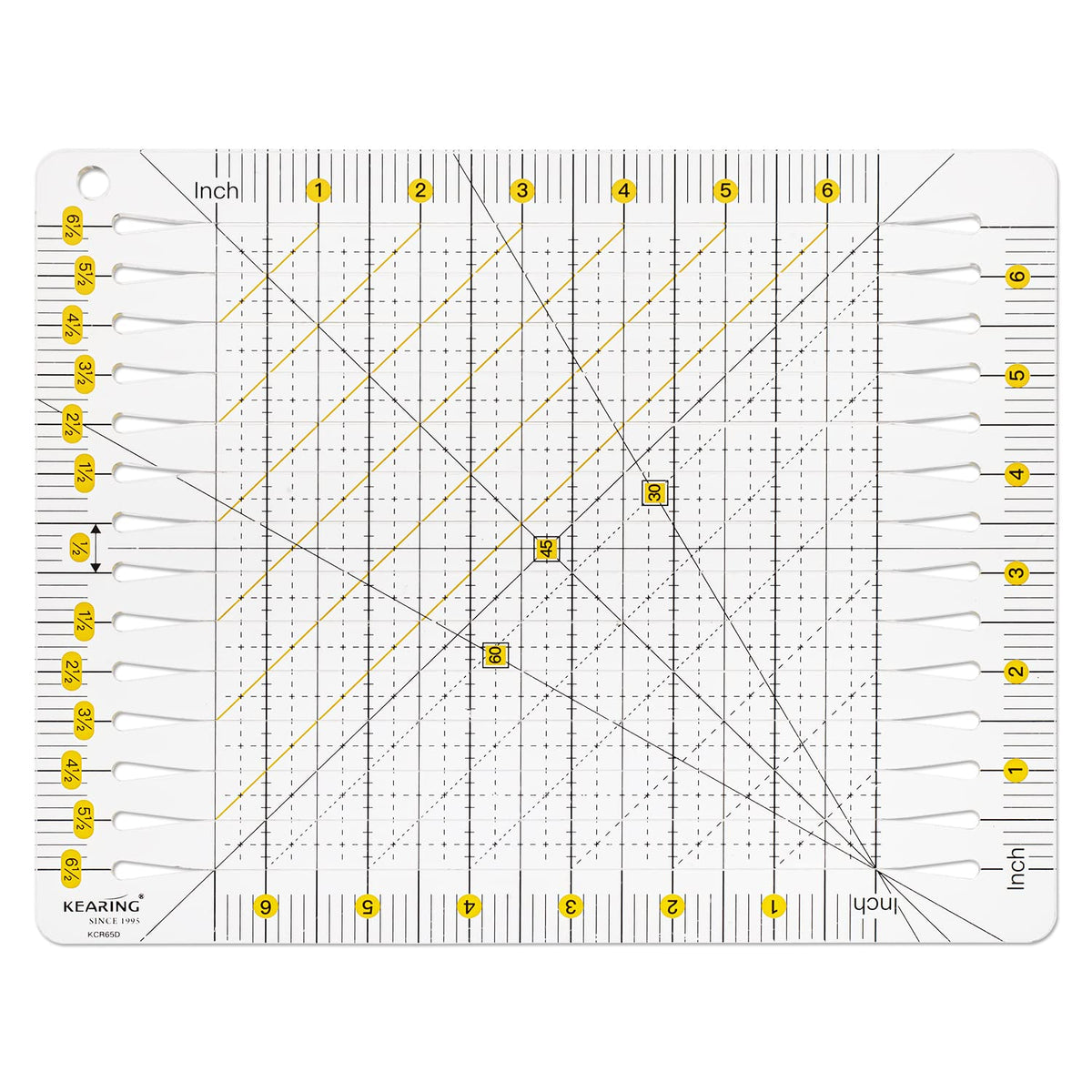 Slotted Quilting Ruler Stripology Acrylic for Fabric Cutting 6.5 Inch