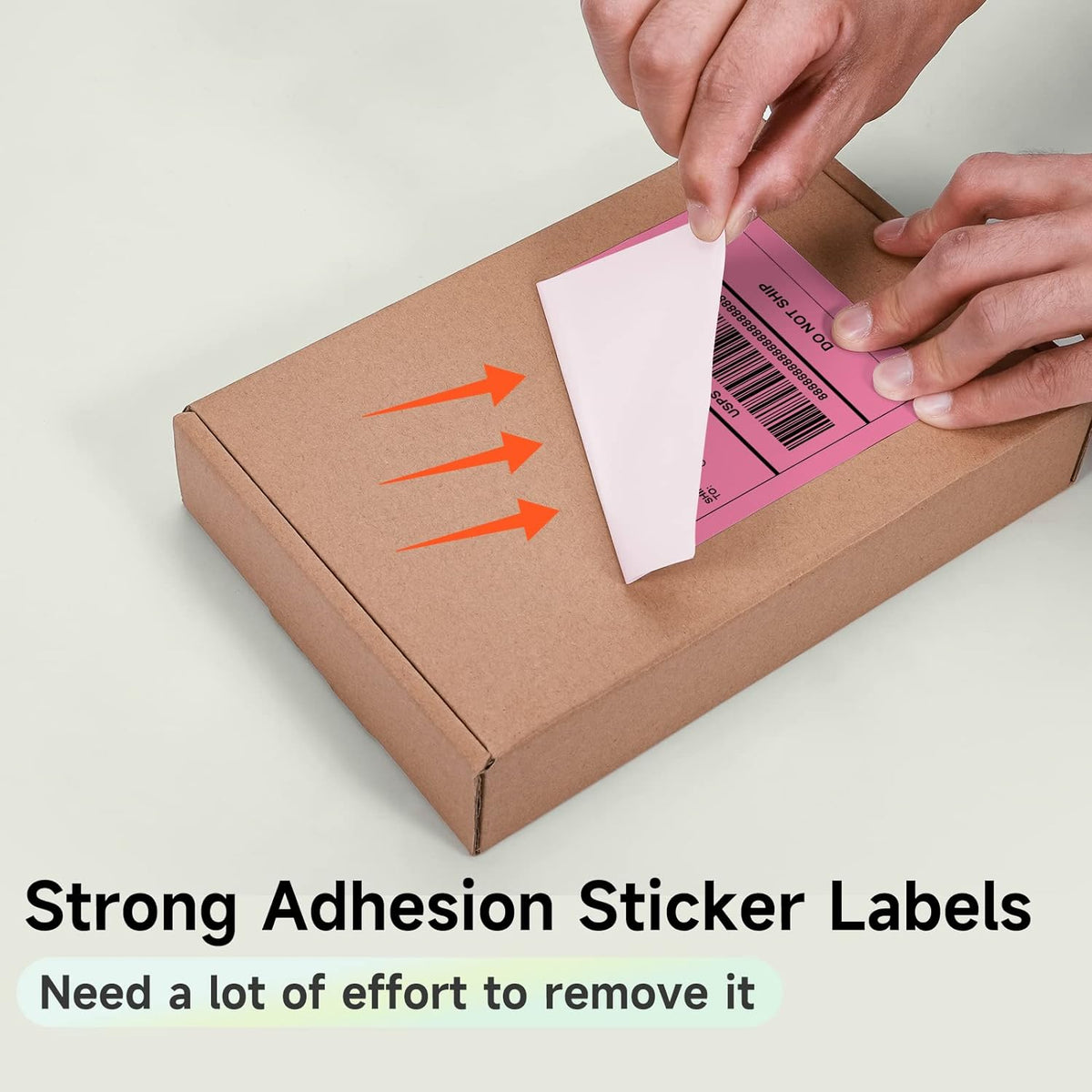 Phomemo 4"x6" thermisch direct verzendlabel, waaiergevouwen 500 labels roze