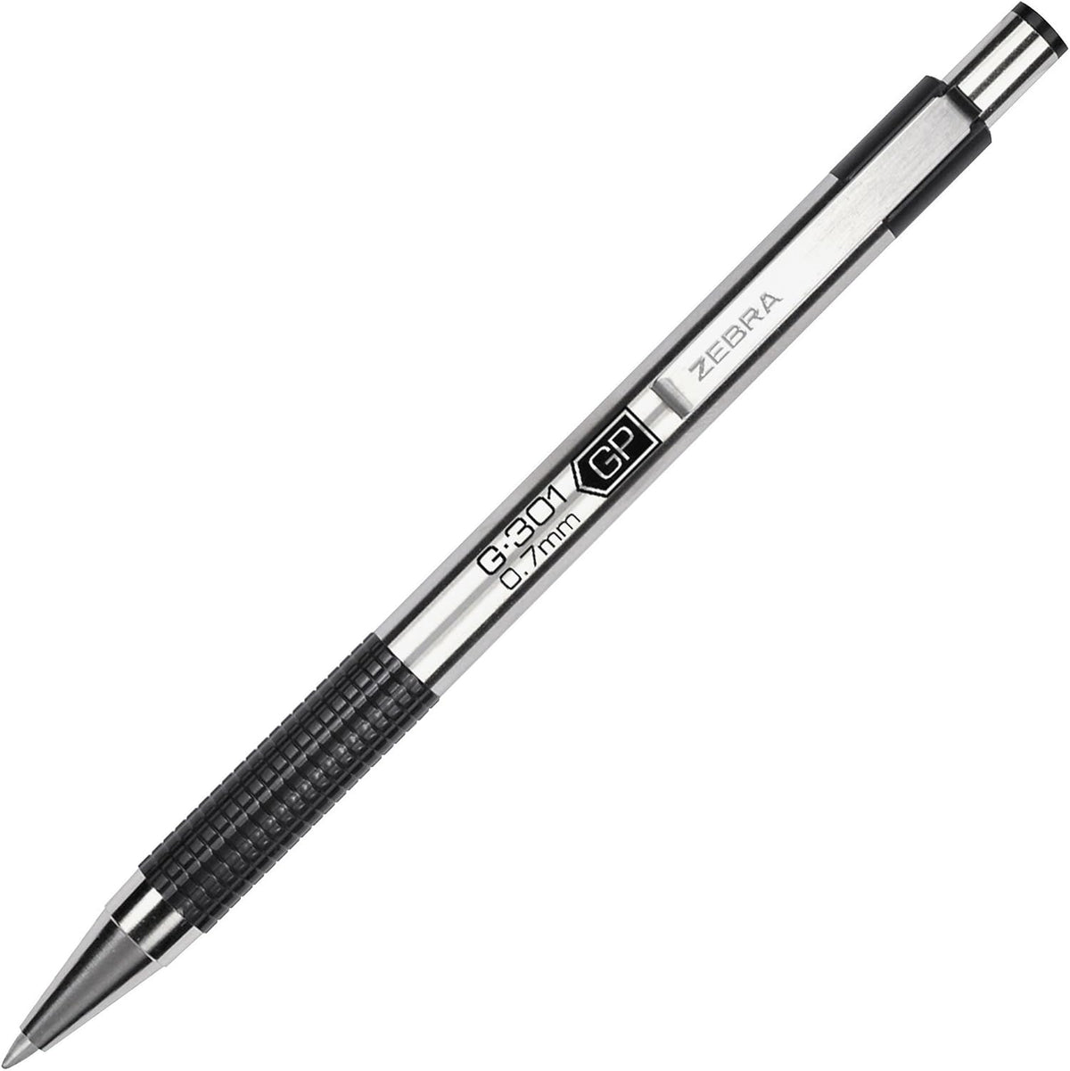 Zebra Pen G-301 Retractable Gel Ink Pen 0.7mm,Black Ink