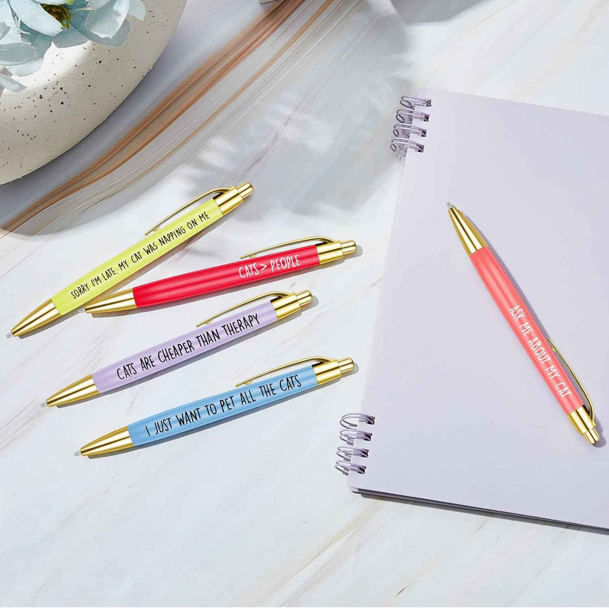 10pcs Cat Lovers Ballpoint Pen Set