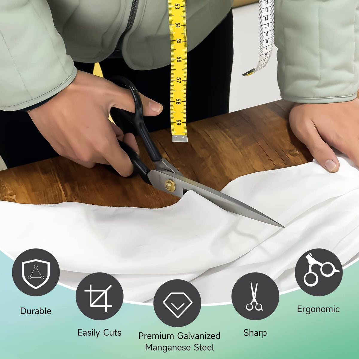 9/10/11/12 Inch Heavy Duty Sewing Professional Tailor Scissors