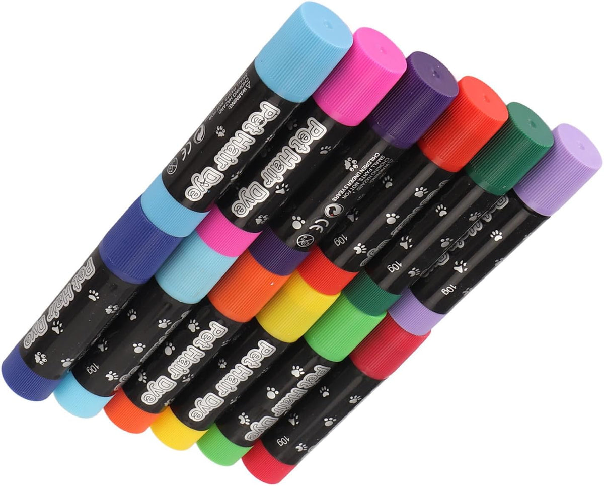 12 Colors Washable Temporary Hair Dye for Dogs Cats