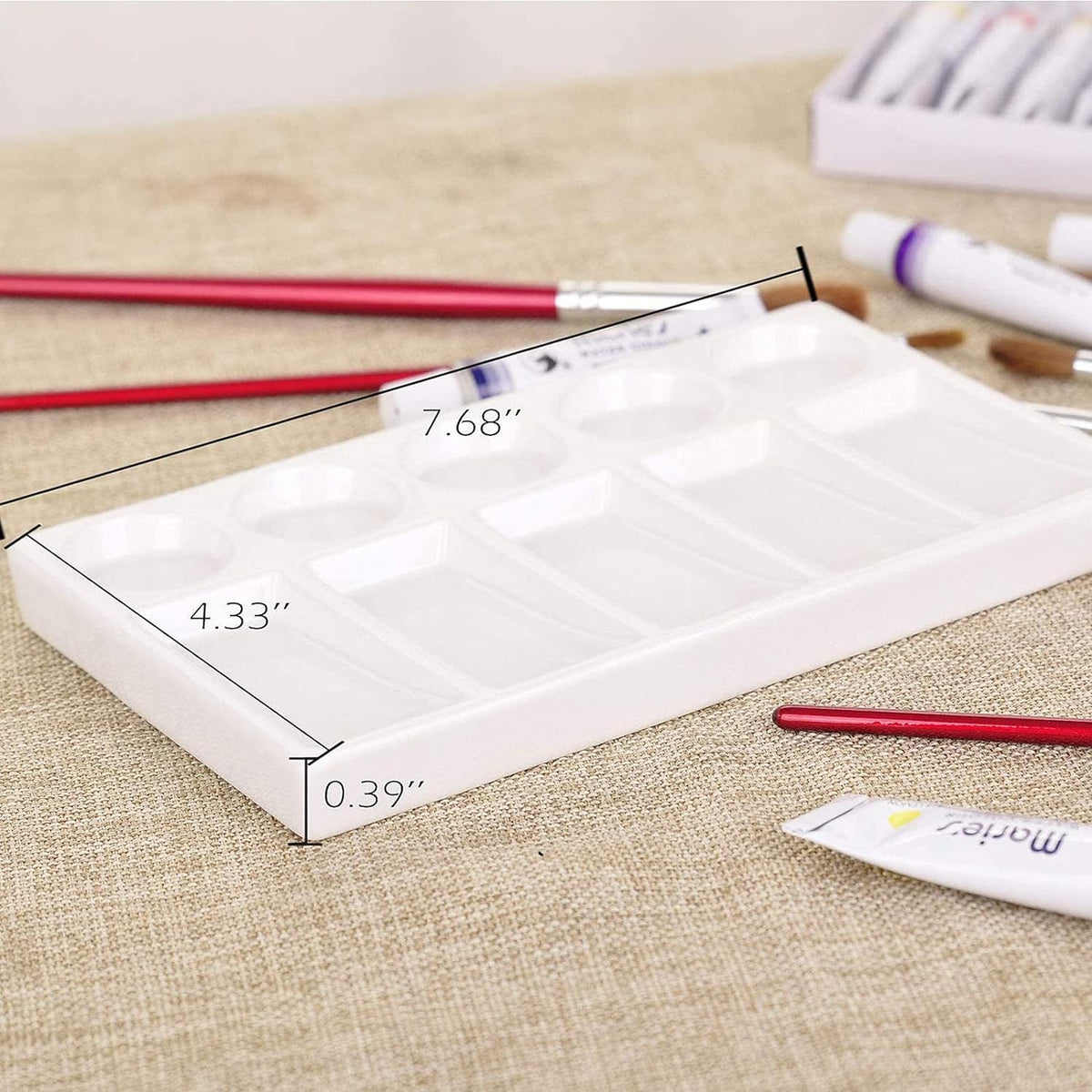 Ceramic Artist Paint Palette Tray - 10/12/20 Well