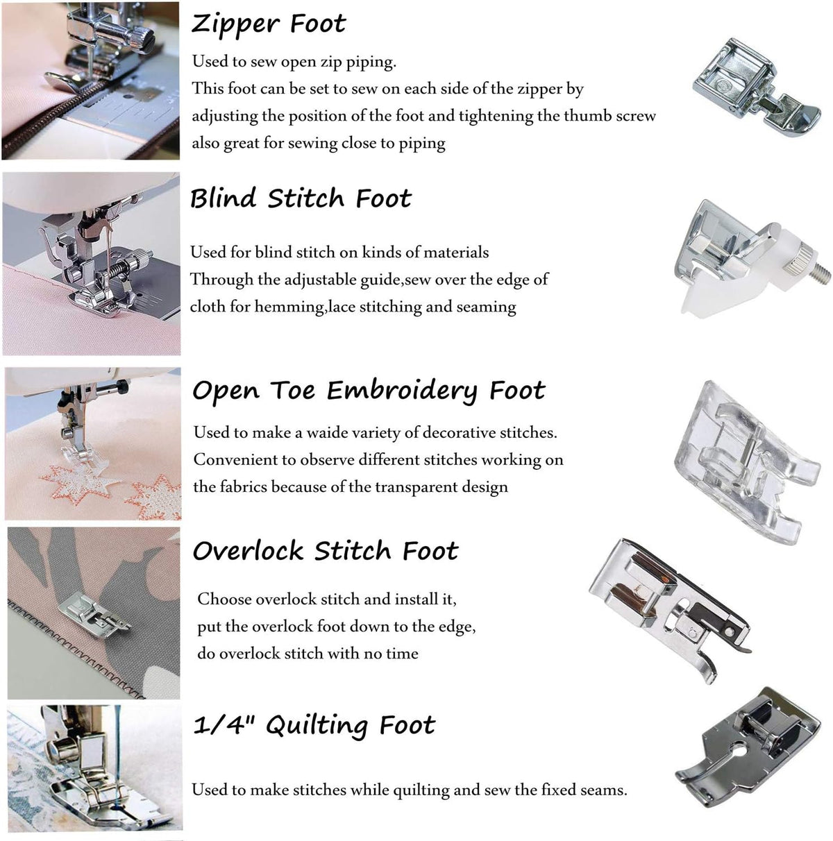 Presser Feet Multifunctional Kit 11 Snap On Sewing Machine