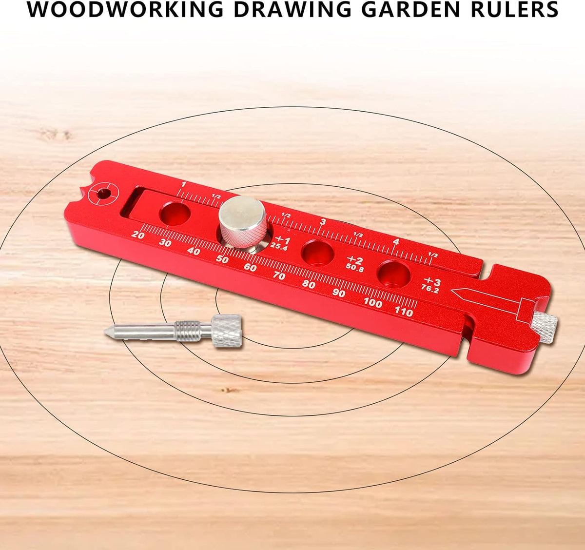 Aluminum Woodworking Compass Scriber Circle Ruler 164MM