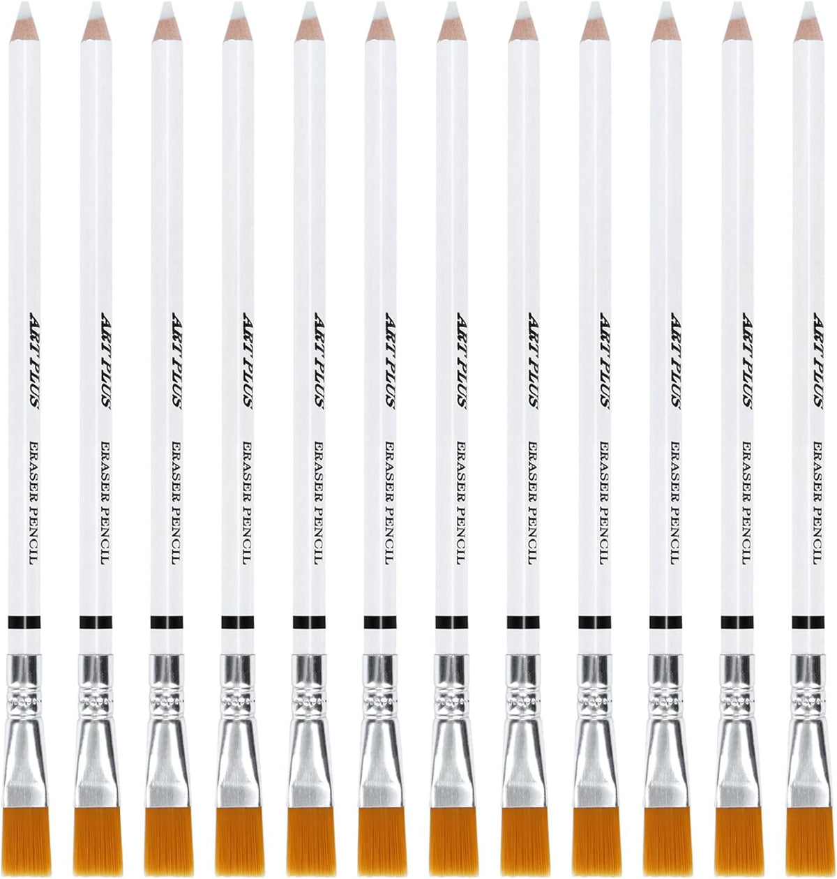 12 Pack Eraser Pencil with Brush