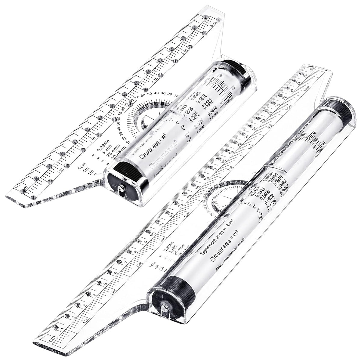 Multifunktionales Rolllineal zum Zeichnen paralleler Rollenlineale 6/12 Zoll