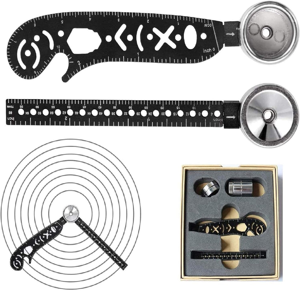 Multifunction Scale Ruler Circle Drawing Tool