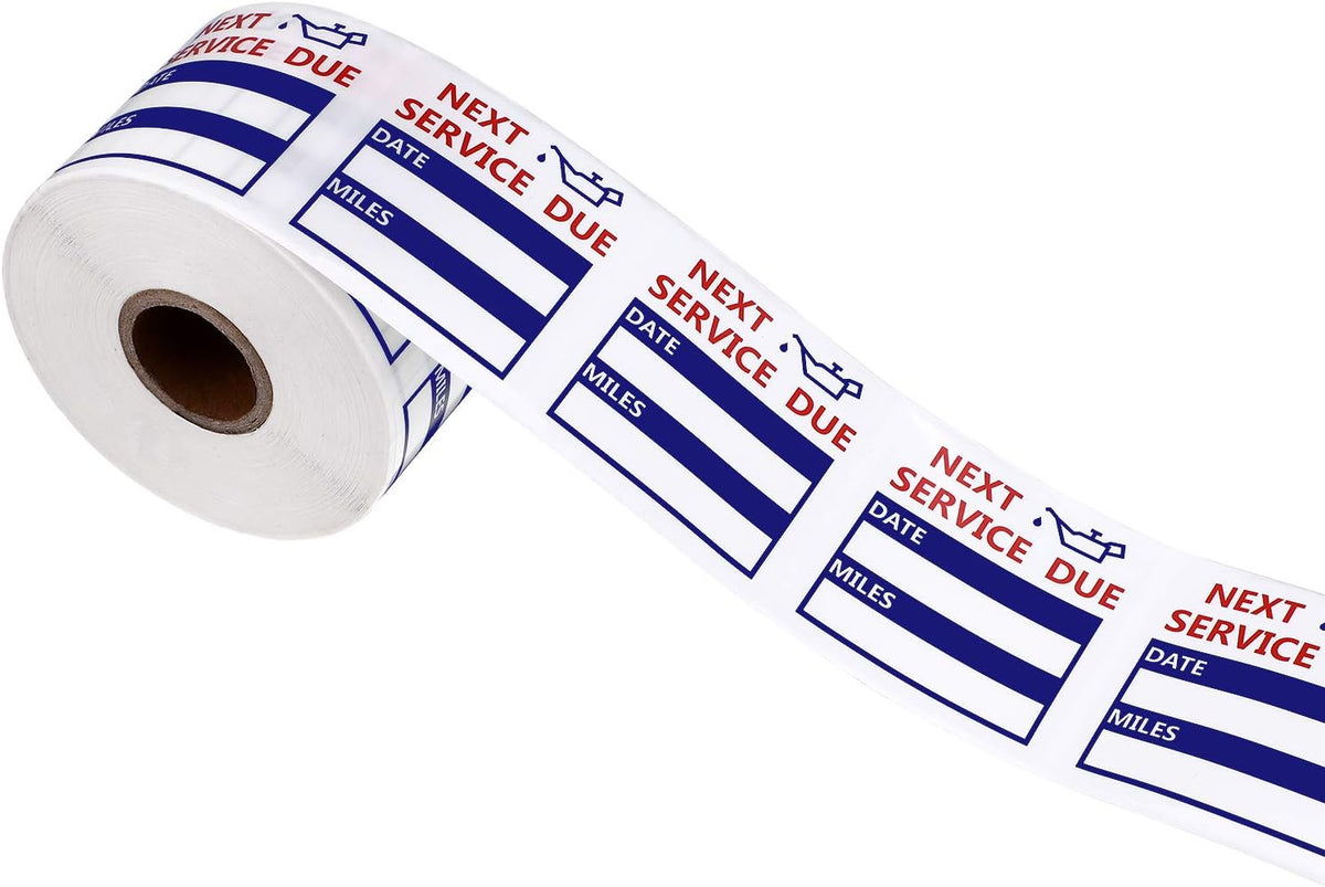 600Pcs Oil Change Reminder Stickers Service Reminder Labels