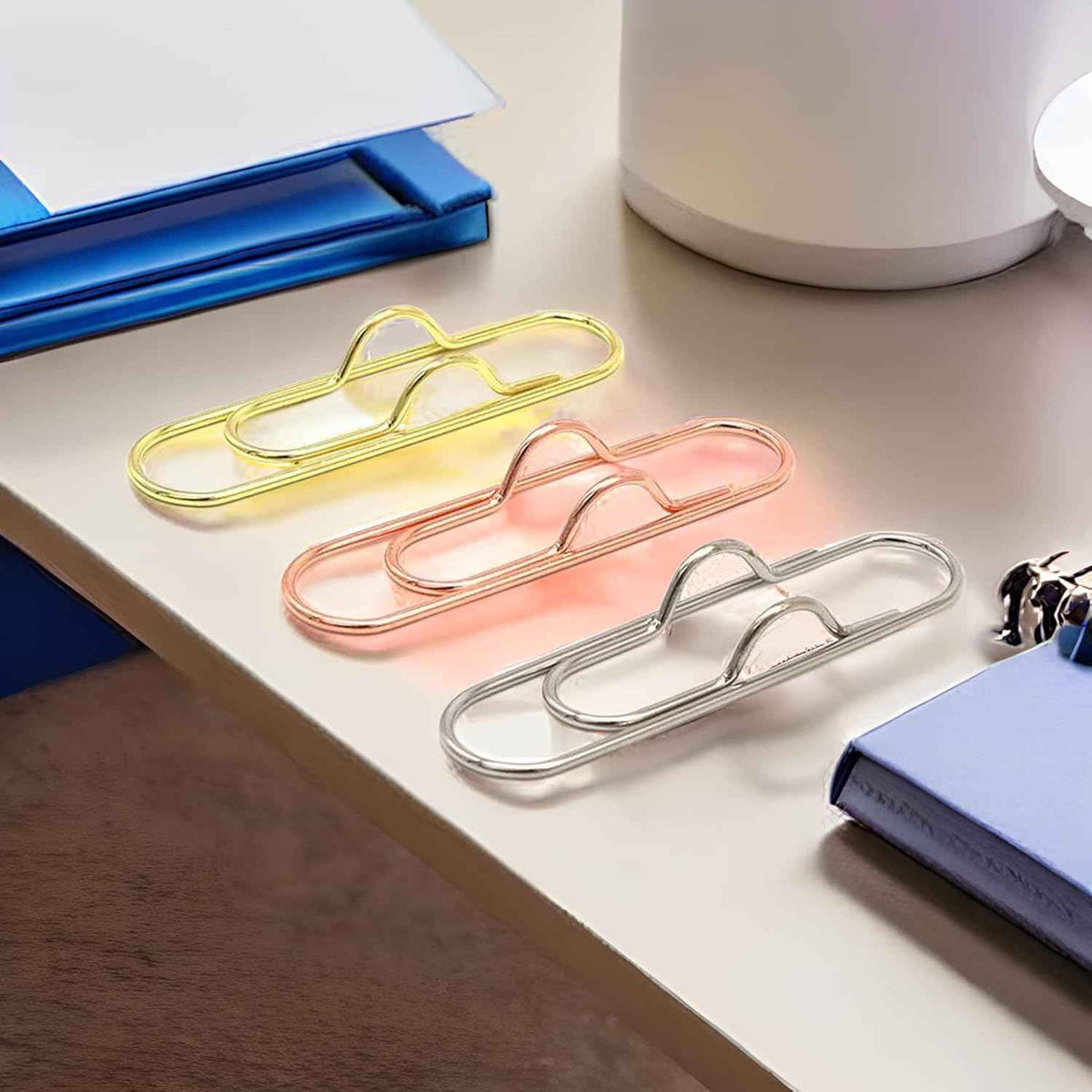 Metal Pen Clips Holder Gold/Silver/Rose Gold - 12 Pack