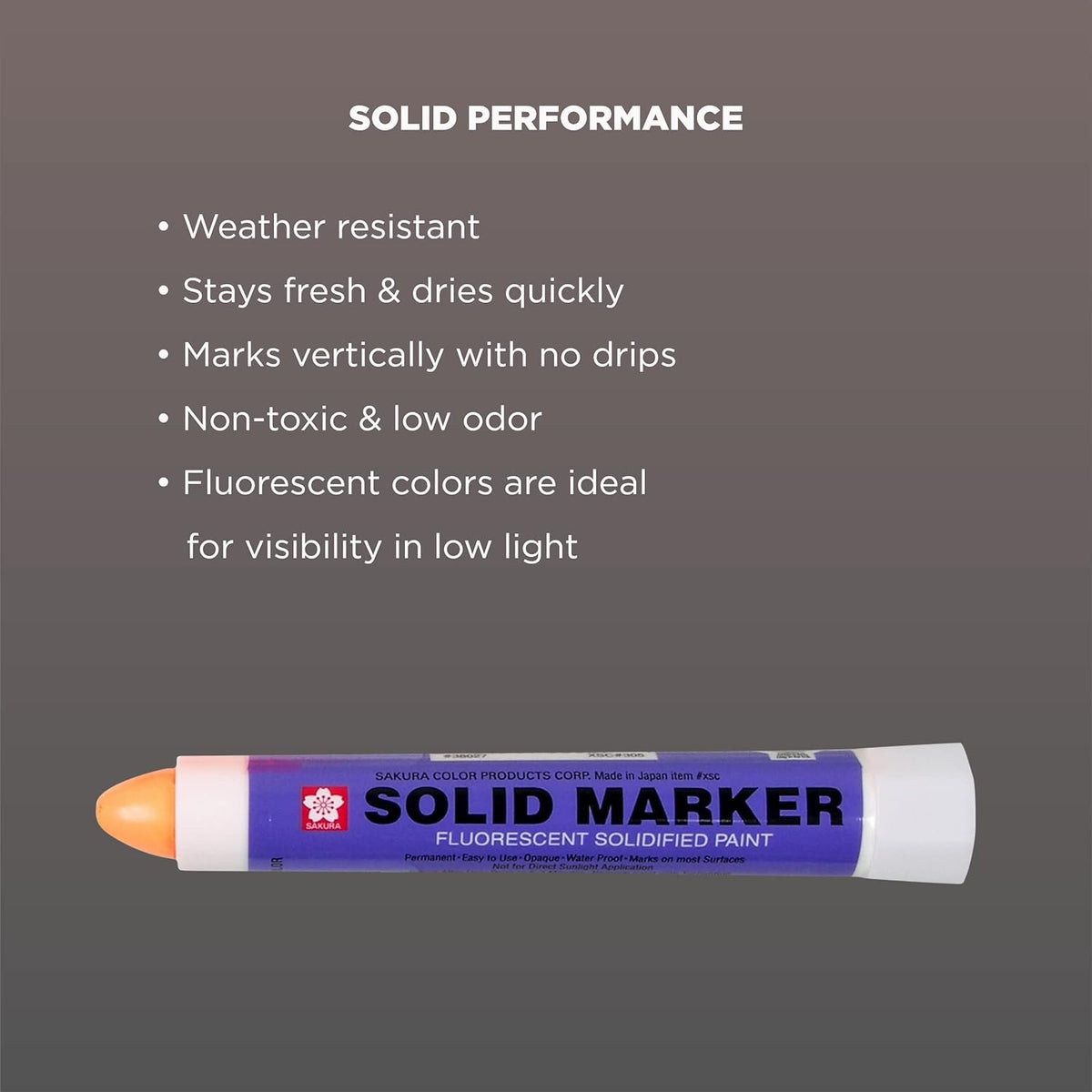 SAKURA Solid Marker, permanente marker verfpennen, 12 stuks, oranje