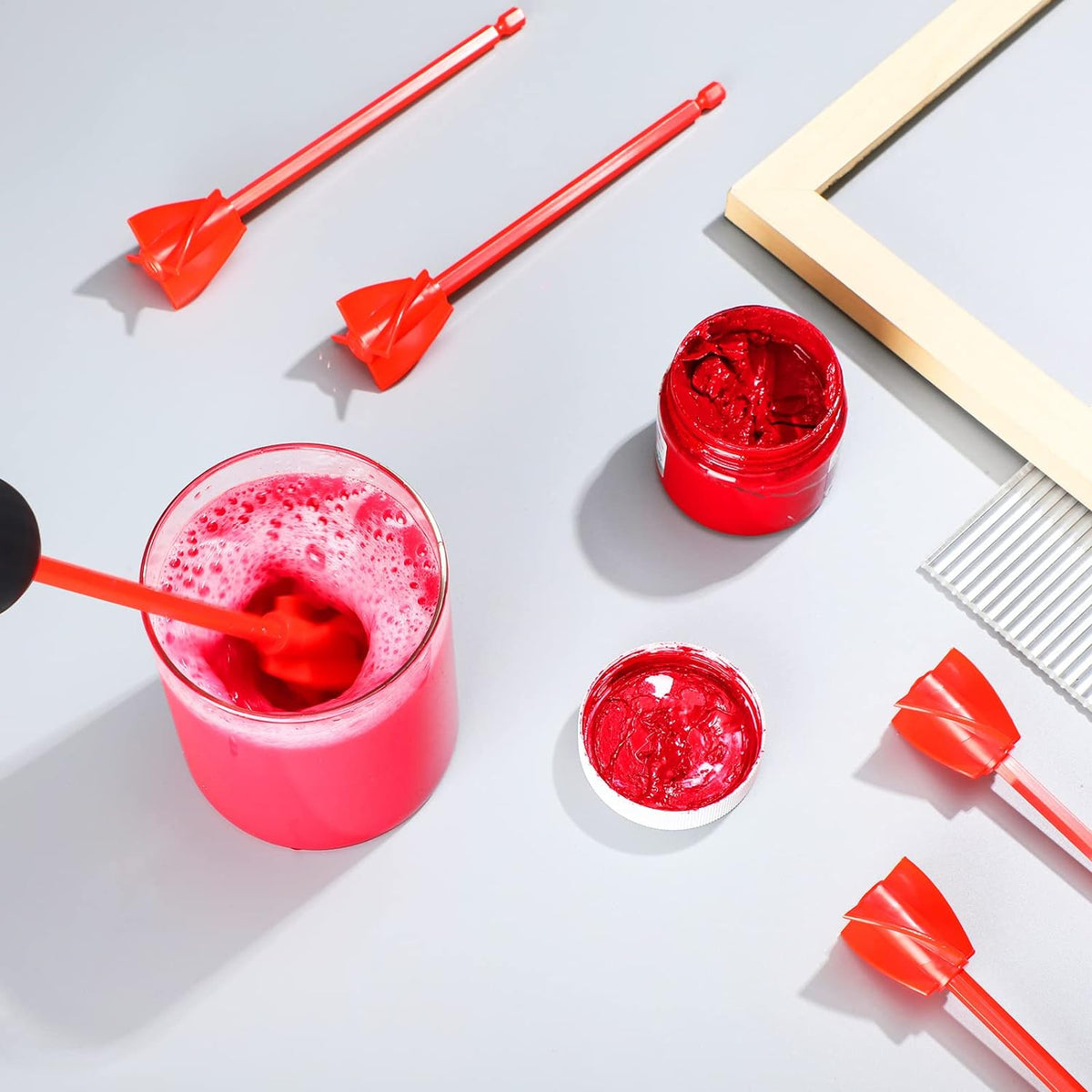 12Pcs Helix Paint Mixer Drill Attachment