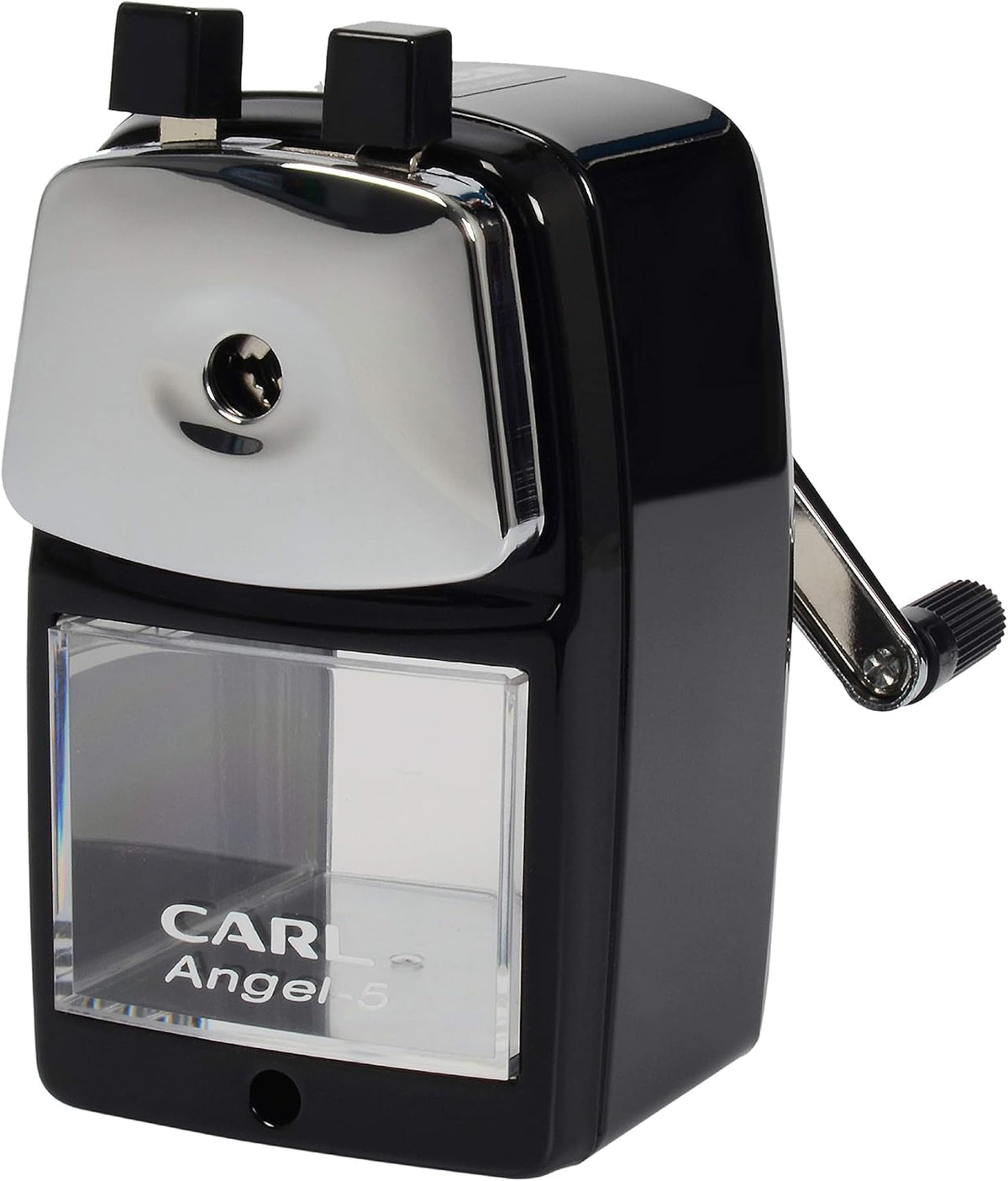 Carl Angel-5 Manual Pencil Sharpener with Metal Table Mount Black
