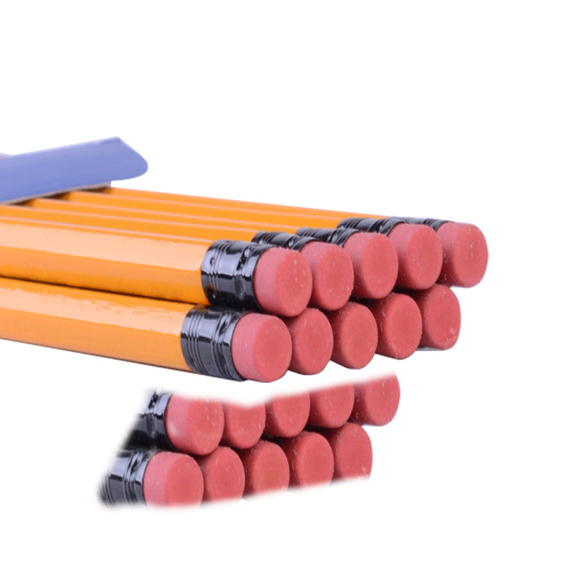 STAEDTLER 134 gele potloden met gum, ongeslepen HB/2B, 12 stuks
