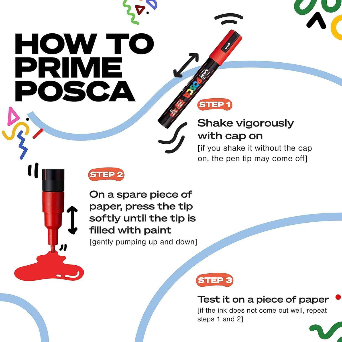 Uni Posca Paint Marker PC-3M - 24 Color with Carrying Bag
