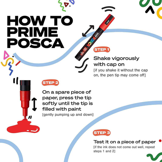 Uni Posca Paint Marker PC-3M - 24 Color with Carrying Bag