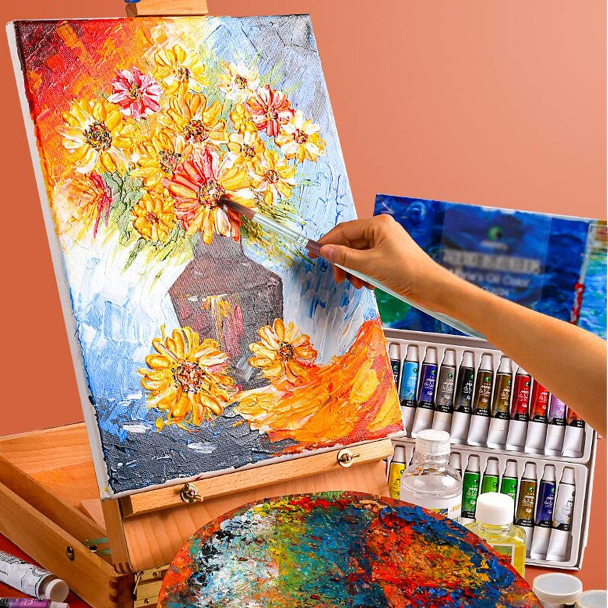 7pcs Travel Artist Painting Brushes,Detachable