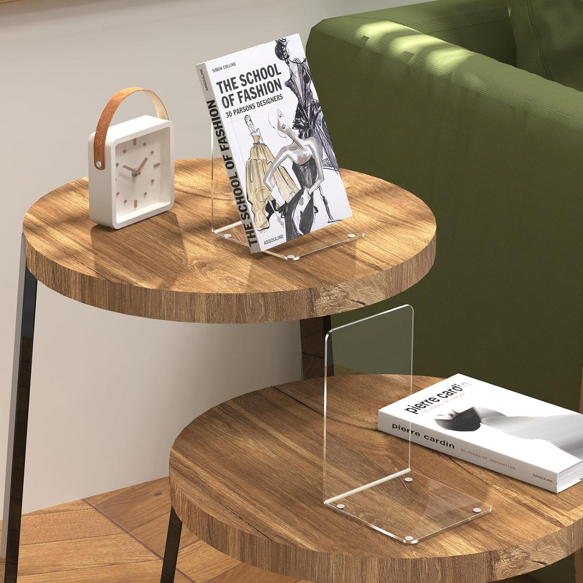 Acrylic Bookends for Heavy Duty Books,CD,File,Video Games