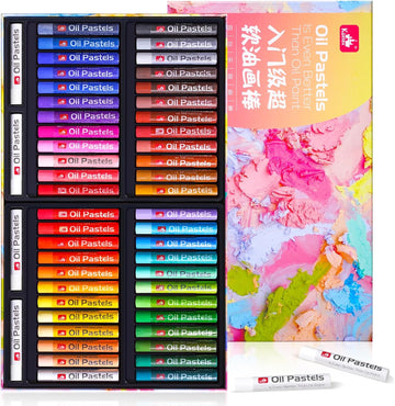 26/52 Oil Pastels for Artist - Soft Oil Crayons Art Set for Kids 52 pcs