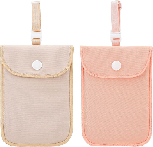 Hidden Bra Concealed Women's Lingerie Wallets for Secure Travel 2 Pack Pink & Fleshcolor