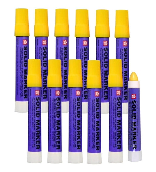 SAKURA Solid Marker, Permanentmarker-Farbstifte, 12er-Pack, Gelb