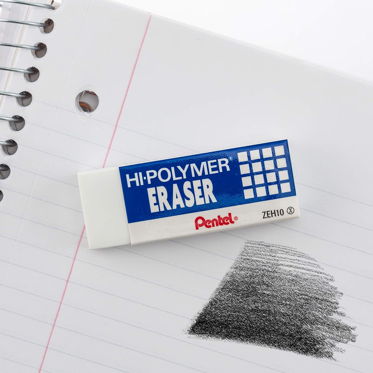 Pentel Hi-Polymer Block-Radiergummi, groß, 4er-Pack Radiergummis
