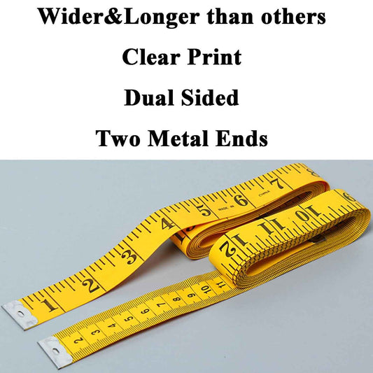3pcs Soft Tape Measure Double Scale Sewing Flexible Tailor Craft Ruler